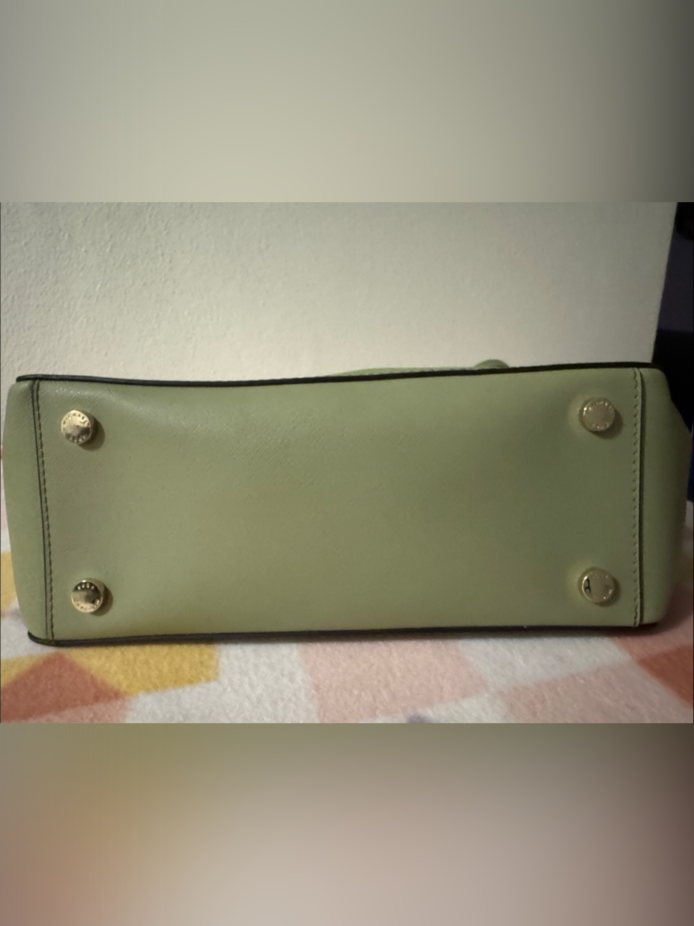 Michael Kors Light Olive Saffiano Tote with Gold Hardware-EUC - Picture 7 of 9